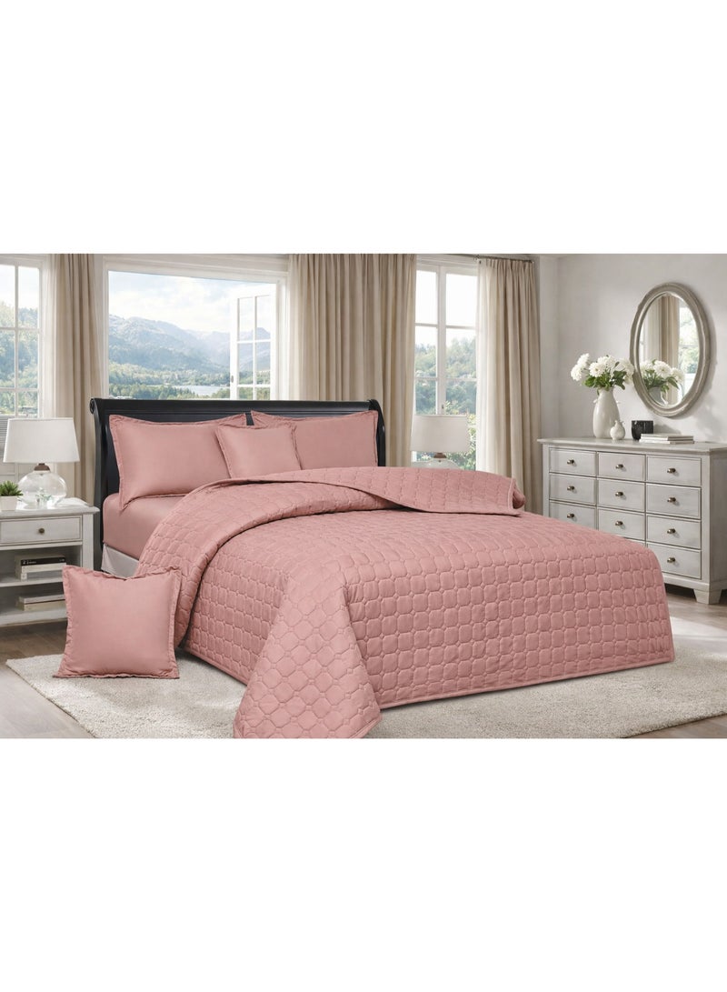 Compressed Microfiber Bedspread Set – Single Size – 4 Pieces – 220×170 cm – Soft & Lightweight Hotel Style